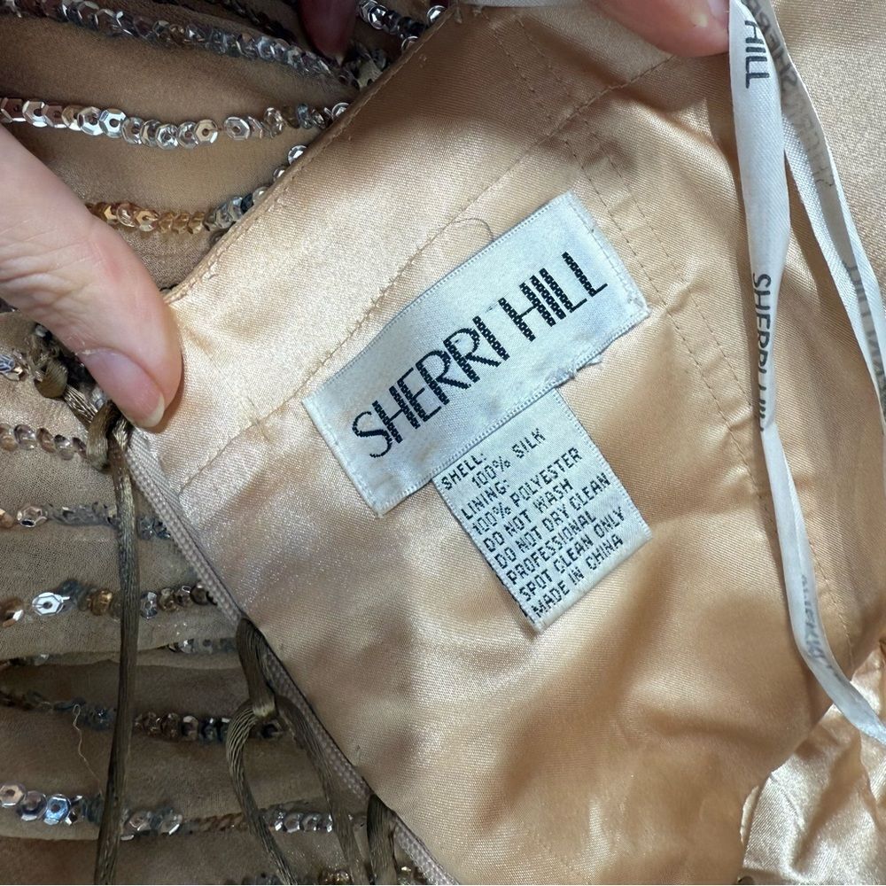 Sherri Hill Embellished Silk Fit & Flare Strapless Fit and Flare Dress 10 - Picture 10 of 16
